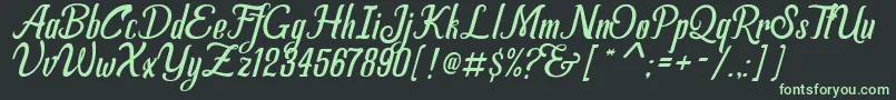 Шрифт AllemaFreeDemo – зелёные шрифты на чёрном фоне