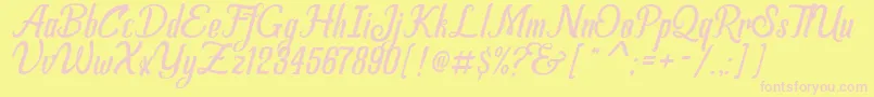 Más sobre la fuente AllemaFreeDemo fuente AllemaFreeDemo – Fuentes Rosadas Sobre Fondo Amarillo