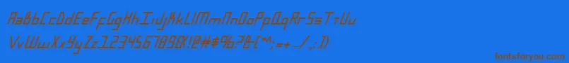 Bluejulybc Font – Brown Fonts on Blue Background