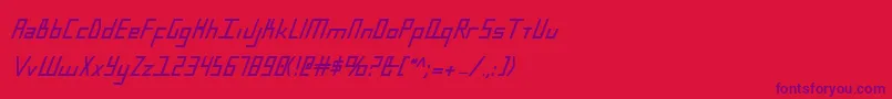 Bluejulybc Font – Purple Fonts on Red Background
