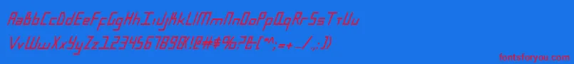Шрифт Bluejulybc – красные шрифты на синем фоне