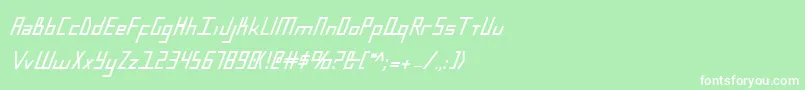 フォントBluejulybc – 緑の背景に白い文字