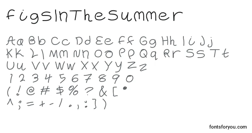 FigsInTheSummer Font – alphabet, numbers, special characters