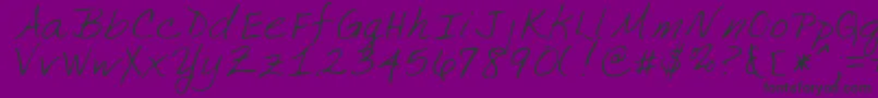 MargretRegular Font – Black Fonts on Purple Background