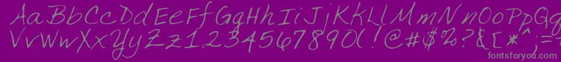 MargretRegular-Schriftart – Graue Schriften auf violettem Hintergrund