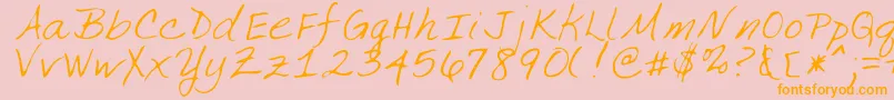 MargretRegular Font – Orange Fonts on Pink Background