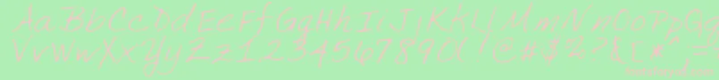 MargretRegular Font – Pink Fonts on Green Background