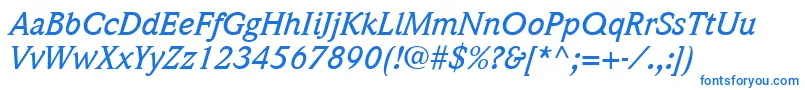 ItcWeidemannLtMediumItalic Font – Blue Fonts on White Background