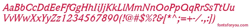 フォントItcWeidemannLtMediumItalic – 赤い文字