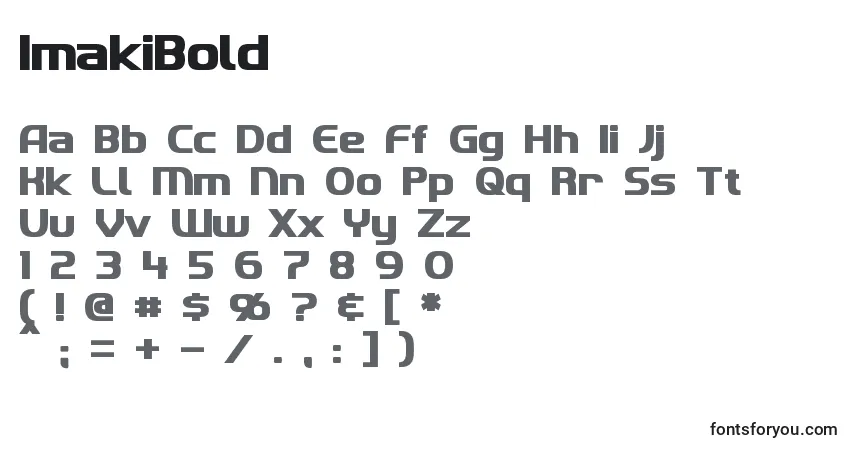 Schriftart ImakiBold – Alphabet, Zahlen, spezielle Symbole