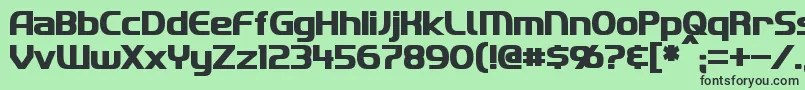 フォントImakiBold – 緑の背景に黒い文字