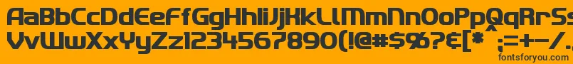 ImakiBold Font – Black Fonts on Orange Background