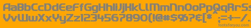 ImakiBold Font – Gray Fonts on Orange Background