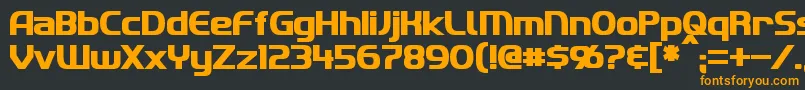 フォントImakiBold – 黒い背景にオレンジの文字