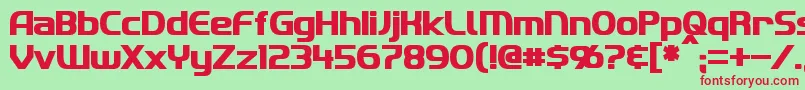 Шрифт ImakiBold – красные шрифты на зелёном фоне