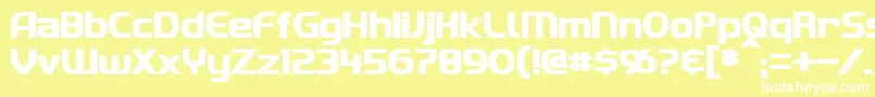 ImakiBold Font – White Fonts on Yellow Background