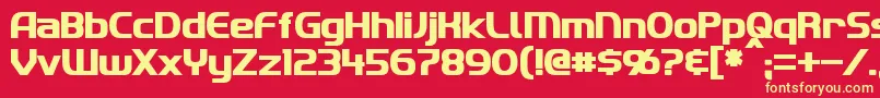 フォントImakiBold – 黄色の文字、赤い背景