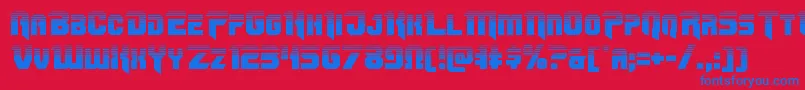 Omegaforcetwo12 Font – Blue Fonts on Red Background