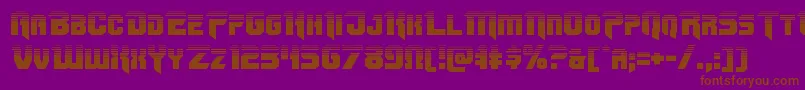 Omegaforcetwo12 Font – Brown Fonts on Purple Background