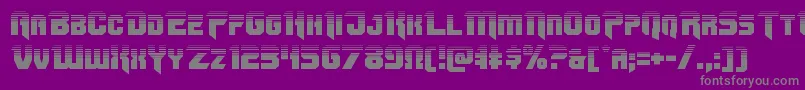 Omegaforcetwo12 Font – Gray Fonts on Purple Background