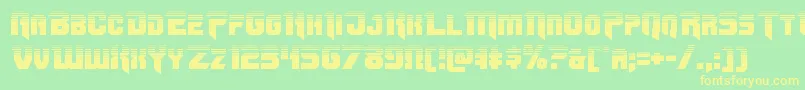 Omegaforcetwo12 Font – Yellow Fonts on Green Background