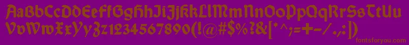 fuente WallauDeutschBold – Fuentes Marrones Sobre Fondo Morado