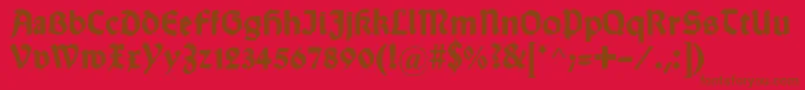 WallauDeutschBold Font – Brown Fonts on Red Background