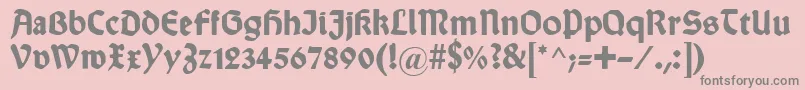 WallauDeutschBold-Schriftart – Graue Schriften auf rosa Hintergrund