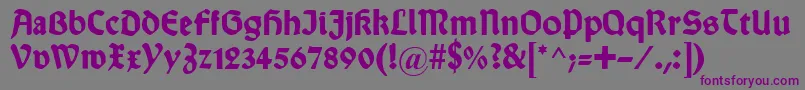 WallauDeutschBold Font – Purple Fonts on Gray Background