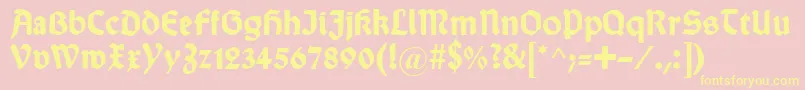 WallauDeutschBold Font – Yellow Fonts on Pink Background