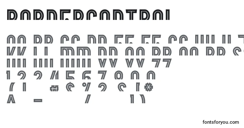 Schriftart Bordercontrol – Alphabet, Zahlen, spezielle Symbole
