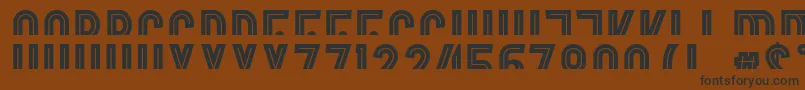 フォントBordercontrol – 黒い文字が茶色の背景にあります