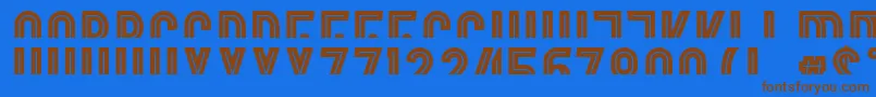 フォントBordercontrol – 茶色の文字が青い背景にあります。