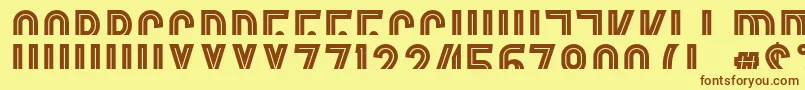 フォントBordercontrol – 茶色の文字が黄色の背景にあります。