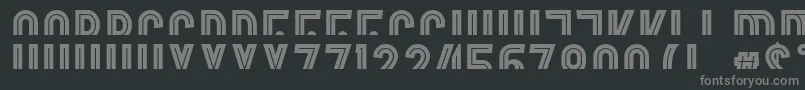 フォントBordercontrol – 黒い背景に灰色の文字