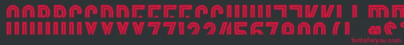 Bordercontrol Font – Red Fonts on Black Background