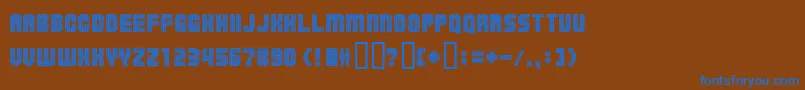 Ballsontherampage Font – Blue Fonts on Brown Background