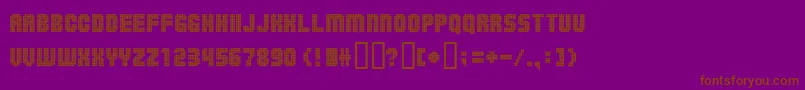 Ballsontherampage Font – Brown Fonts on Purple Background