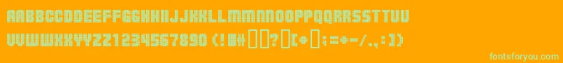 Ballsontherampage Font – Green Fonts on Orange Background