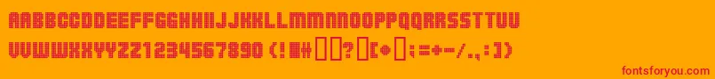 Ballsontherampage Font – Red Fonts on Orange Background