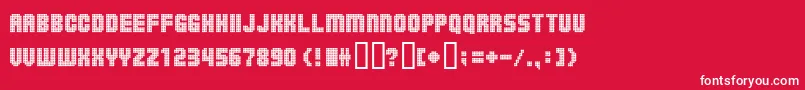 Ballsontherampage-fontti – valkoiset fontit punaisella taustalla