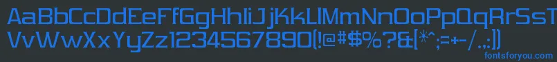 VibrocentricRegular Font – Blue Fonts on Black Background