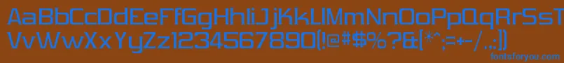 Lisätietoja VibrocentricRegular-fontista VibrocentricRegular-fontti – siniset fontit ruskealla taustalla