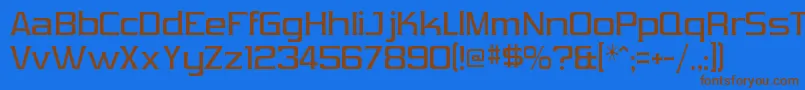 VibrocentricRegular Font – Brown Fonts on Blue Background