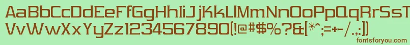 VibrocentricRegular Font – Brown Fonts on Green Background