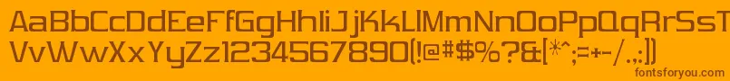 VibrocentricRegular Font – Brown Fonts on Orange Background