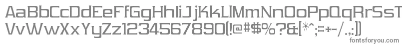 VibrocentricRegular-fontti – harmaat kirjasimet valkoisella taustalla