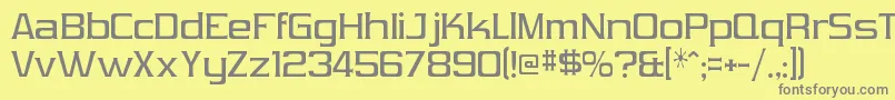 VibrocentricRegular Font – Gray Fonts on Yellow Background