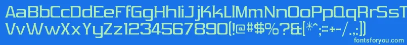 Шрифт VibrocentricRegular – зелёные шрифты на синем фоне