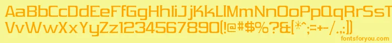 VibrocentricRegular Font – Orange Fonts on Yellow Background